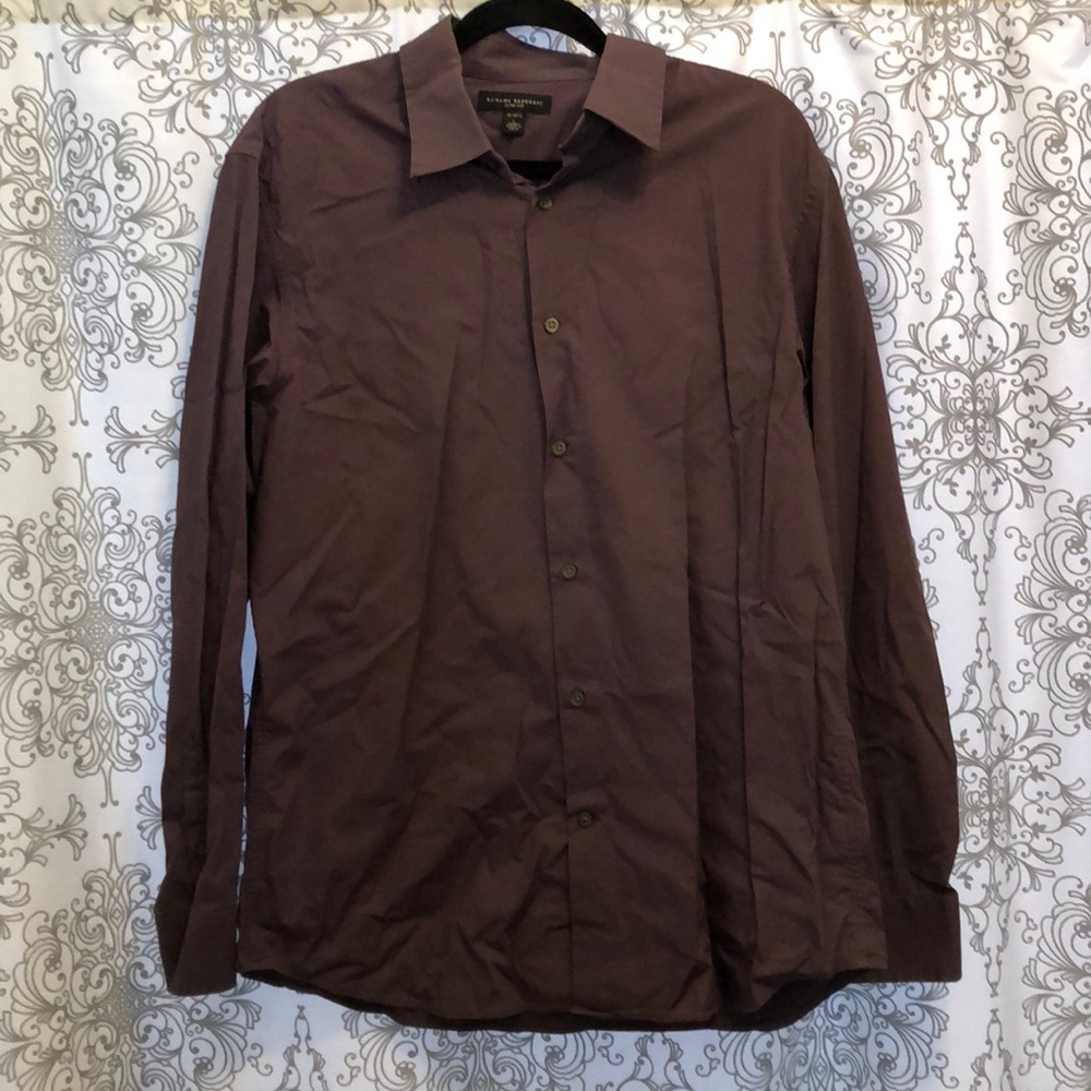 Banana Republic Deep Purple Dress Shirt